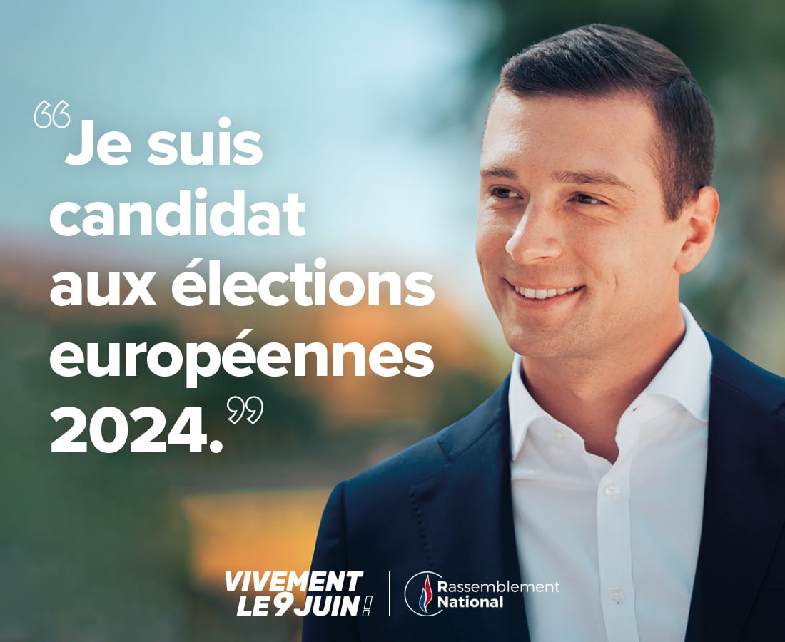 Je suis candidat aux élections européennes du 9 juin 2024.