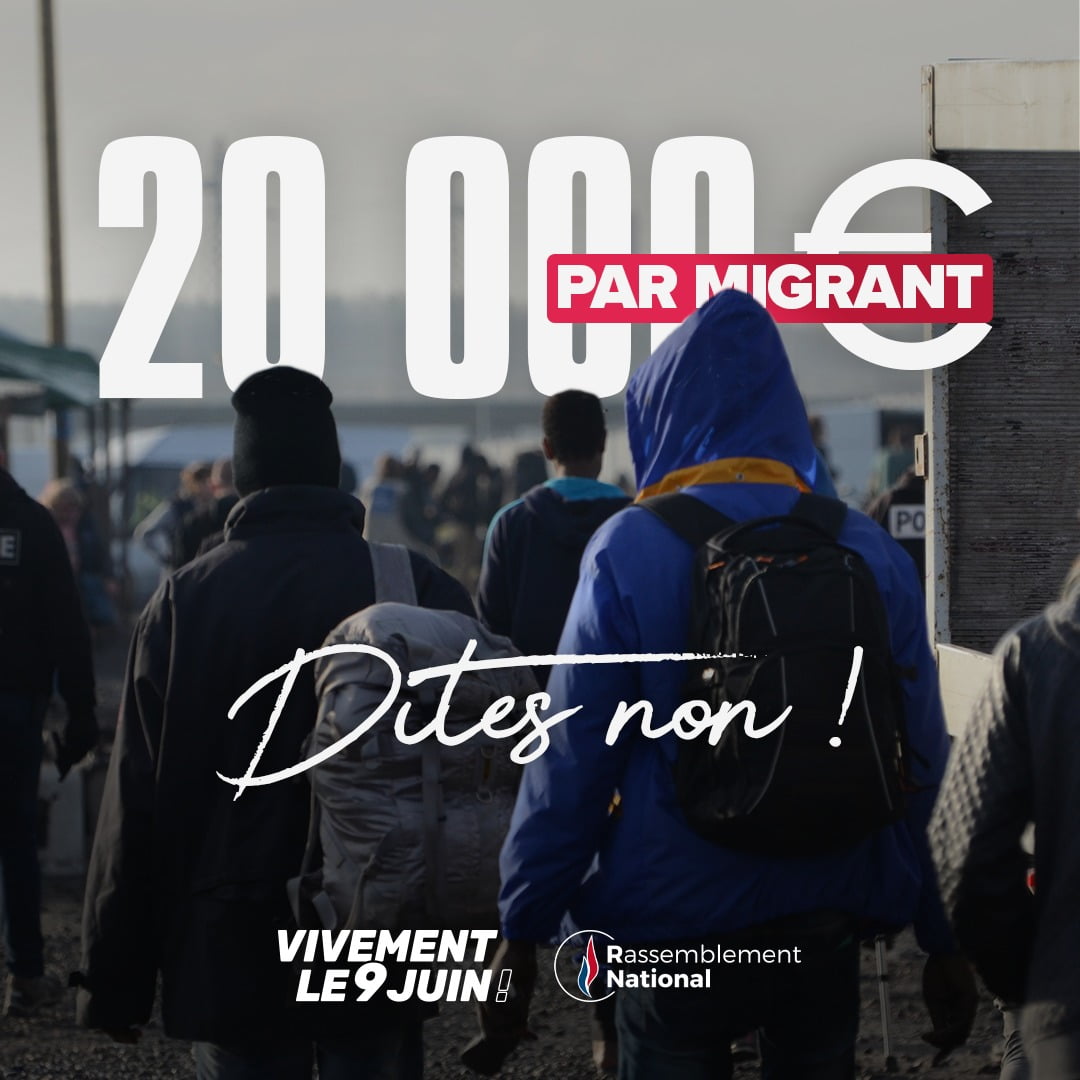 Votre addition : 20 000€ par migrant !