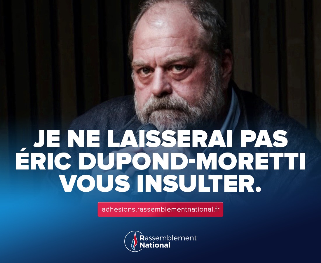 Je ne laisserai pas Eric Dupond-Moretti vous insulter.