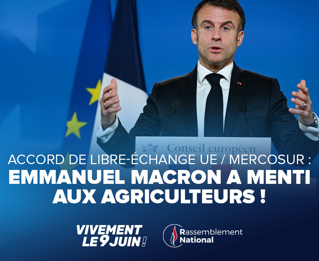 Accord de libre-échange UE/Mercosur : Emmanuel Macron a menti aux agriculteurs !