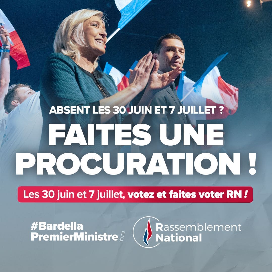 Absent le 30 juin et/ou le 7 juillet ? Faites une procuration !