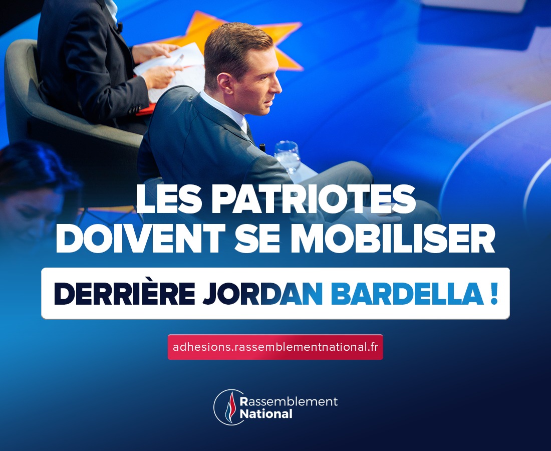 Les patriotes doivent se mobiliser derrière Jordan Bardella !