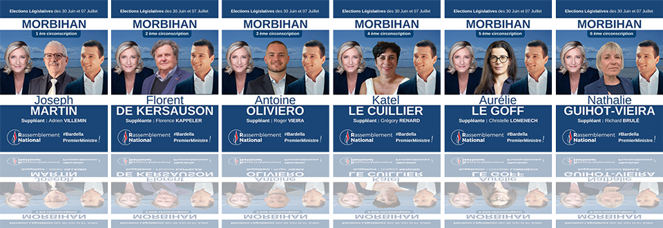 Elections législatives : découvrez les candidats des 6 circonscriptions du Morbihan