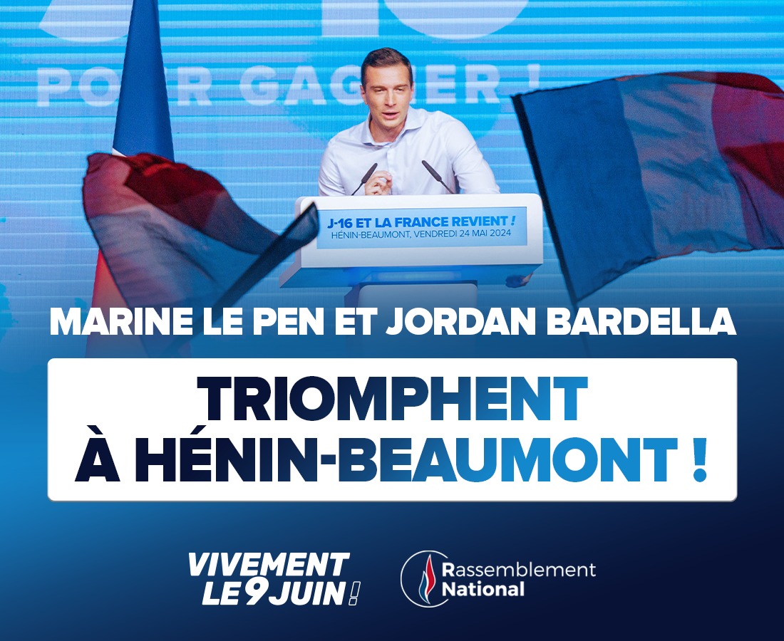 Marine Le Pen et Jordan Bardella triomphent à Hénin-Beaumont !