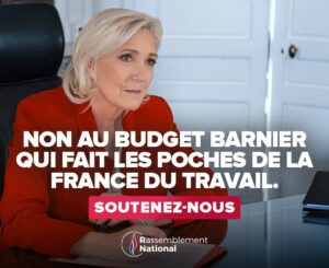 Non au budget Barnier qui fait les poches de la France du travail.