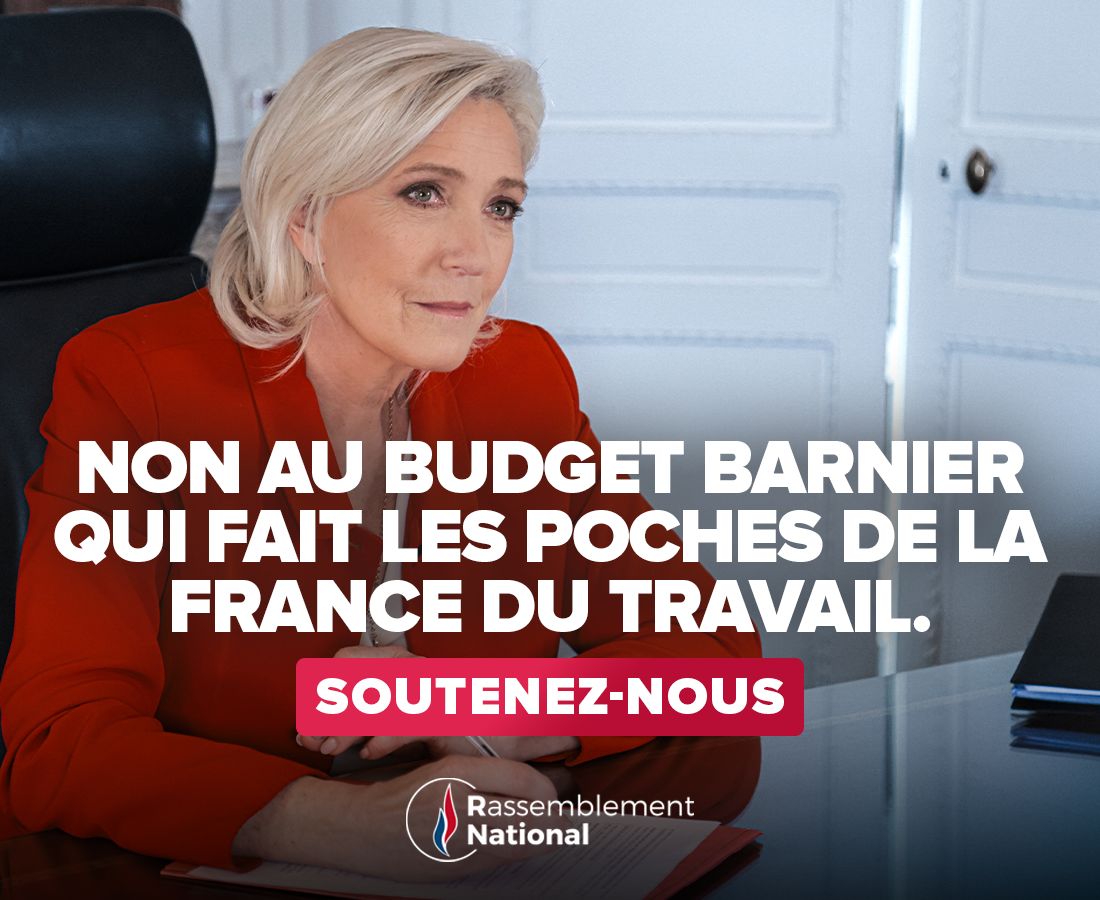 Non au budget Barnier qui fait les poches de la France du travail.